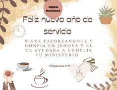 an advertisement for a coffee shop with the words feliz nevo and de service