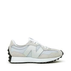 New Balance Leather Trainers Size: Men 4.5.  Color: Beige.  Gender: male.  Age Group: adult.  Pattern: metallic. Best New Balance, New Balance 327, Sneaker Men, New Balance Men, Leather Trainers, 70s Inspired, Low Top Sneakers, New Balance Shoes, Sports Footwear