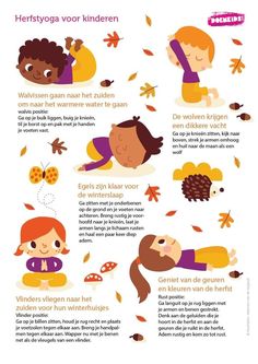 an illustrated poster showing different types of children's autumn activities