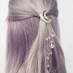 Crescent Moon Princess Barrette Hair Clip Princess Hairstyles, Style Japonais, Twist Headband, Crystal Hair, Jewelry Wedding, Hair Piece, Hair Accessories For Women, Haiti, Lany