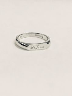 "Engraved ring, Initial Ring, Personalized Ring, Stacking Ring The ring made of Best quality 925 sterling silver Engraved letter/s, word, name in any language Choose your size , and your word / name - in any language date - name let me know in the \"note to seller\" during checkout what you want. The product will arrive to you packed in gift box and padded envelope to maintain the product Our jewelry are water resistant and comes with 1 year warranty Thank you for your interest. Please check out Silver Name Ring For Men, Adjustable Sterling Silver Signet Ring For Promise, Heirloom Sterling Silver Initial Ring For Promise, Heirloom Sterling Silver Initial Promise Ring, Fine Jewelry Sterling Silver Engraved Ring, Minimalist Initial Ring With Engraving For Promise, Sterling Silver Engraved Promise Ring, Open Design, Polished Finish Initial Ring For Promise, Initial Open Ring With Polished Finish For Promise