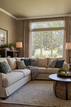 the living room is clean and ready to be used as a place for family or friends