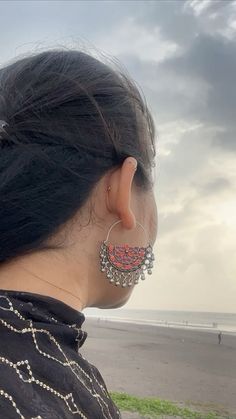 #desi girl #beach #earing #nature Girl Beach, Desi Girl, Desi, Pins, Quick Saves, Nature