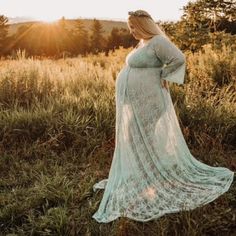 Beautiful Blue Lace Maternity Gown For Maternity Photoshoot. Only Worn Once, Like Brand New. Very Stretchy! Pictured Wearing At 34 Weeks. Perfect For Pregnant Mamas. Plus Size Maternity Dress For Photoshoot, Lace Dress Photoshoot, Maternity Lace Dress, Plus Size Maternity Dress, Photoshoot Gown, Lace Maternity Gown, Lace Maternity Dress, Maternity Gown, Maternity Dresses For Photoshoot