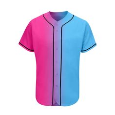 Versatility is critical in these buttoned women’s baseball jersey. Easy to customize and comfortable to wear, these are perfect for teams that want to look modern and keep their athletic edge. These blend both together seamlessly. Material Information: 7.50 oz, 100% recycled polyester, lightweight, moisture-wicking, quick dry and easy washing instructions jersey, fully vivid sublimation prints. Choose from 11 Color Combinations: Choose modern and flattering colors (black, white, red, navy, royal Cotton Baseball Jersey With Collar For Sports Events, Pink Baseball Jersey For College Season, Varsity Baseball Jersey With Baseball Collar, Blue Baseball Jersey With Collar For Streetwear, Pink Baseball Jersey For College, Pink Baseball Jersey For College Baseball Season, Casual Pink Baseball Jersey For Sports, Blue Cotton Baseball Jersey With Baseball Collar, Sporty Pink Baseball Jersey For Baseball Season