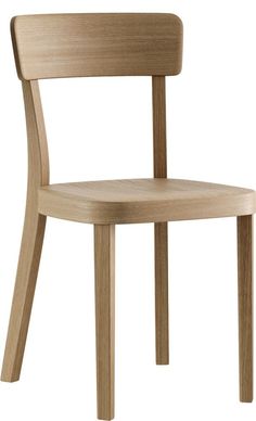 a wooden chair on a white background