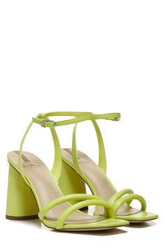 Delicate straps frame this alluring, sky-high sandal that's party-ready with a flirty buckle closure at the ankle. 4" heel (size 8.5) Open toe Adjustable ankle strap with buckle closure Leather or synthetic upper/leather lining/synthetic sole Imported Adjustable Heel Strap Heels For Spring, High Heel Sandals For Date Night In Spring, Spring Sandals With 4-inch Heel For Night Out, High Heel Sandals With Buckle Closure For Spring, Spring High Heel Sandals With Buckle Closure, Strappy Synthetic Heels For Spring, Spring Date Night Sandals With 4-inch Heel, Spring Ankle Strap Heels For Date Night, Strappy Heels With Heel Strap For Date Night