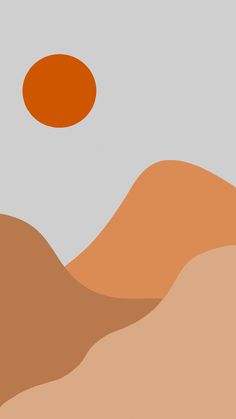 an orange circle is in the middle of a desert landscape with sand dunes and hills