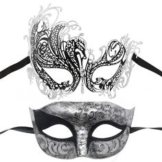 PRICES MAY VARY. Package Includes: 2 masks, one is metal with lace edging sequins, the other is plastic with lace edge Size: Metal: W 17.5cm* H 14 cm/ 6.9”*5.5”; Plastic: W17cm * H 8cm/ 6.7”*3.1”. The eye holes are perfect sized and comfortable The plastic mask can be hand adjusted for a better fit and with the straps to keep in position. The metal one is made with light weight eco-friendly metal alloy, and Decorated with Sparkling Rhinestones One size fits most. Comfortable, Lightweight, Universal-fitting design. No flaking of paint, no messy excess glue residue, and no discoloration, The back of the mask is very smooth, the diamond is tightly wrapped, It will not scratch your face Perfect for couples or date, Halloween Christmas carnivals, masquerade, Mardi gras, party ball prom, costume Mask Time, Ball Masks, Night Costume, Phantom Mask, Couples Masquerade Masks, Mask Halloween Costume, Prom Costume, Plastic Mask, Metal Mask