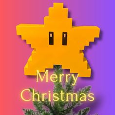 Welcome to the world of nostalgia and gaming! I present: The yellow Super Mario star as a unique Christmas tree topper - a must for all fans and lovers of retro pixel optics. Why this piece of jewelry will win your heart: The yellow star, known from Super Mario, shines in a size of approx. 14 cm. This artistic Christmas tree topper is an eye-catcher for your Christmas tree, which not only awakens memories of past gaming adventures, but also creates a festive atmosphere. The retro pixel look give Artistic Christmas Tree, Christmas Tree Toppers Unique, Mario Star, Yellow Star, Christmas Tree Topper, Stars Then And Now, Tree Topper, Christmas Tree Toppers, Tree Toppers