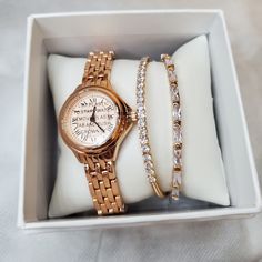 Isaac Mizrahi Women's Watch With Two Bracelets New In Box Rose Gold Quartz Movement Cute Watches For Women, Cute Watches, Watch Set, Rose Gold Quartz, Watches For Women, Isaac Mizrahi, Women's Watch, Watch Collection, Luxury Watches