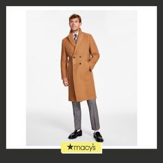 in stock Double Breasted Overcoat, Tommy Hilfiger Man, Athletic Fits, Modern Fit, Double Breasted, Camel, Tommy Hilfiger, Pick Up, In Store