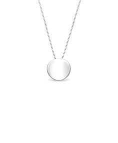 adoré 925 Sterling Silver Necklace: Adjustable 41¼ - 43¾ cm. Fine Jewelry Sterling Silver Round Necklace, Sterling Silver Round Necklaces Fine Jewelry, Sterling Silver Round Fine Jewelry Necklaces, Sterling Silver Round Necklace Fine Jewelry, Minimalist Polished Round Pendant Charm Necklace, Silver Necklace With Round Shape, White Gold Sterling Silver Round Pendant Necklace, Classic Silver Charm Necklace With Clavicle Chain, Sterling Silver Necklaces With Polished Round Disc