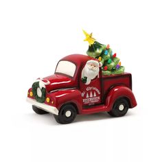 Mr. Christmas Lit Ceramic Truck with Tree - The Country Christmas Loft Truck Painting Ideas, Christmas Truck Painting, Ceramic Truck, Nostalgic Christmas, Christmas Tree Truck, Mr Christmas, Christmas Tabletop Decor, Led Christmas Tree, Christmas Tabletop