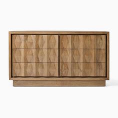 the sideboard is made out of wood and has four drawers, one with two doors