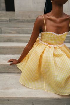 French Organza Three-Layer Princess Dress | Best price | Free shipping! | Check it now! | Yellow Boho Dress, Ethereal Dress, Organza Dress, Camisole Dress, Spring Women, Mode Inspiration, Princess Dress, Boho Dress, Pretty Dresses