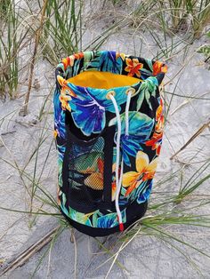 "This could be the BEST BEACH BAG EVER!  With a waterproof bottom, soft canvas liner and lifetime stitching, you will have this bag for years and years!  About 18\" tall and 11\" round, there is plenty of room for all your beach needs -- towel, spare shirt, shorts and pockets for sunscreen, water bottle and even an INSIDE pocket for your cell phone to keep it out of the sun and sand!  The simple shoulder strap makes it easy to carry and rope closure keeps everything in the bag.  People are ravin Beach Needs, Best Beach Bag, Cheap Canvas, Outdoor Canvas, Airline Travel, Canvas Bags, Beach Fun, Tropical Beach, In The Bag