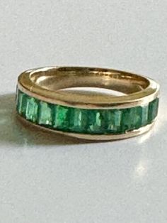 14K GOLD 2.07 CT VIVID GREEN NATURAL EMERALD RING Size US Women’s 7.25   | eBay Natural Emerald Rings, Natural Emerald, Emerald Ring, Emerald, Ring Size, Green, Gold