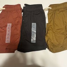 Shorts For Boys Size 6/7 Old Navy Are New Orange Cotton Shorts With Elastic Waistband, Casual Brown School Bottoms, Casual Brown Bottoms For School, Casual Orange Shorts With Pockets, Casual Orange Shorts With Elastic Waistband, Casual Orange Shorts With Relaxed Fit, Casual Orange Relaxed Fit Shorts, Light Pink Vest, Kids Puffer Vest