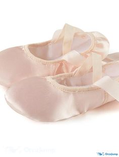 OrcaJump - Womens Ballet Shoes Performance Stage Indoor Flat Lace Elastic Band Pink Champagne / Satin / Girls Heels Spring Ballet Dance Shoes With Soft Sole, Pink Round Toe Dance Shoes For Spring, Non-slip Ballet Dance Shoes With Closed Toe, Pink Ballet Dance Shoes With Round Toe, Spring Ballet Dance Shoes With Round Toe, Pink Synthetic Closed Toe Dance Shoes, Pink Synthetic Closed-toe Dance Shoes, Pink Round Toe Ballet Dance Shoes, Non-slip Round Toe Dance Shoes For Dance Class