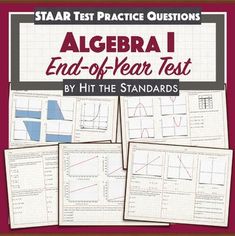 the book cover for star test practice questions, with text on it and images of graphs