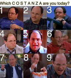 a collage of photos with the words which cos tanz are you today?