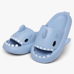 Nwot Men's And Women's Shark Slides Cloud Slippers Summer Novelty Open Toe Slide Sandals Anti-Slip Beach Pool Shower Shoes With Cushioned Thick Sole Size 40/41 = Women’s 8.5-9.5 Or Men’s 7.5-8 Shark Pool, Shark Slides, Calf Cramps, Cloud Slippers, Shark Slippers, Shower Slippers, Pool Shower, Shower Shoes, Muscle Soreness