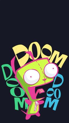 a cartoon character with the word boom on it