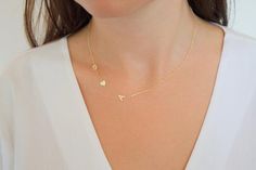 Chain Ideas, Diamond Circle Necklace, Personalized Gold Necklace, Sideways Initial Necklace, Gold Initial Necklace, Gold Letter Necklace, Necklace Initial, Gold Name Necklace, Initial Necklace Gold