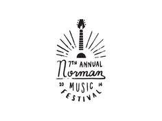 the 11th annual normann music festival logo is shown in black on a white background