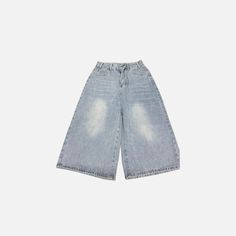 Front view of the blue Wide-Leg Denim Jorts in a gray background Jorts Men, Denim Jorts, Formal Attire, Wide Leg Denim, Dress Shirts, Cotton Silk, Individual Style, Upper Body, To My Daughter