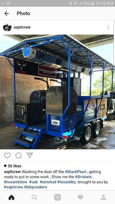 an image of a truck that is being used as a bbq for barbecues