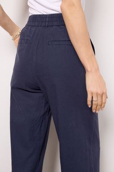 The linen pants you will want to live in. The Shae Pant from Michael Stars has a high-rise waist, elastic waistband, and a relaxed wide-leg silhouette. Pair with your favorite button-down and sandals for a cool and comfortable look. | MICHAEL STARS Women's Shae Linen Pants, Size Medium, Blue Summer High Waist Wide Leg Pants For Everyday, Blue Linen Wide Leg Pants For Workwear, Casual Blue Linen Wide Leg Pants, Versatile Summer Wide Leg Pants, Versatile Wide Leg Summer Pants For Everyday, Summer Wide Leg Everyday Pants, Wide Leg Summer Pants For Everyday, Blue Wide Leg Pants For Everyday, High Waist Blue Linen Wide Leg Pants