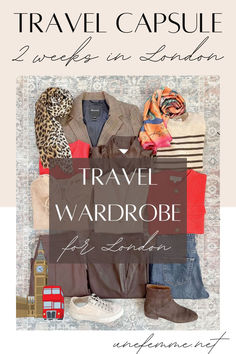 Travel capsule wardrobe for a 2-week trip to UK or Europe. How to create a cohesive, color-coordinated travel wardrobe. Scotland Capsule Wardrobe Fall, England Autumn Outfits, 10 Day Travel Wardrobe Fall Europe, Fall Travel Wardrobe Over 50, Clothes For London Trip, 2 Week Capsule Wardrobe Travel Packing Fall, Ireland Capsule Wardrobe Fall, Fall Cruise Capsule Wardrobe, Autumn Travel Capsule Wardrobe