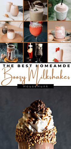 the best homemade boozy milkshakes recipe for desserts, drinks and beverages