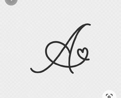 the letter logo is drawn with black ink on a white background, and has hearts in it