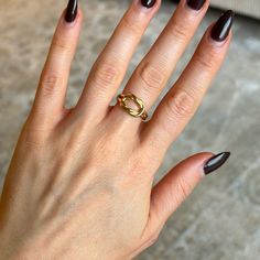 Statement Ring Good For Layering New Without Tags Trendy Infinity Jewelry, Delicate Rings With Adjustable Chain, Marley And Me, Love Knot Ring, Knot Ring, Love Knot, Womens Jewelry Rings, Statement Ring, My Jewellery