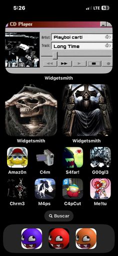 an iphone screen with many different icons on it