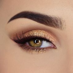 Eyeshadow Palette Too Faced, Peekaboo Highlights, Glitter Eye Makeup, Gold Eyeshadow, Beauty Make-up, Wedding Eyeshadow, Makijaż Smokey Eye