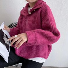 material: cotton blended , nylon SIZE unit:cm length 72-76 , bust/chest 116-124 , raglan sleeve 63-67 Note: 1 inch = 2.54 cm, 1 cm = 0.39 inch note: measurement by hands allow 2-3cm errors which is normal Pink Ribbed Collar Winter Sweater, Oversized Raglan Sleeve Winter Sweater, Oversized Raglan Sleeve Sweater For Winter, Cozy Raglan Sleeve Winter Sweater, Cozy Winter Sweater With Raglan Sleeves, Winter Tops With Raglan Sleeves And Ribbed Cuffs, Winter Top With Ribbed Cuffs And Raglan Sleeves, Winter Raglan Sleeve Top With Ribbed Cuffs, Winter Hooded Top With Ribbed Collar