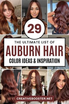 29 Auburn Hair Color Ideas for a Stunning Red-Shaded Look – CreativeBooster Fall Auburn Hair, Auburn Red Hair Color, Auburn Hair Color Ideas, Deep Auburn Hair, Light Auburn Hair Color, Brown Auburn Hair, Dark Auburn Hair Color, Auburn Red Hair, Auburn Hair Color