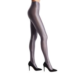 High Heel Jungle's Satin Finish Tights feature a luxurious satin feel, futuristic design in these super opaque tights. Stretchy sheen and ultra opaque for a fashion-forward look that adds instant cool to your day to night look.  Fit: Flattering high waisted comfort and footed. Cold Handwash.  Dry Flat. Elegant Full Length Solid Legwear, Elegant Full Length High Stretch Hosiery, Elegant Full-length Compression Tights, Elegant Full Length Compression Tights, Elegant Full-length Solid Stockings, Elegant Full Length Solid Stockings, Elegant Full-length Solid Color Stockings, Sleek Solid Tights For Night Out, Sleek Solid Color Tights For Night Out