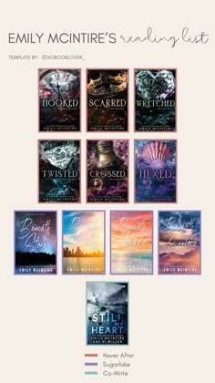 an image of the front cover of a book with eight different covers and text on it