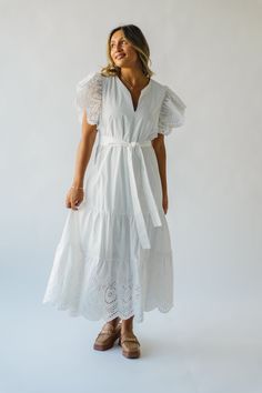 Get ready to turn heads in the Cresswell Eyelet Detail Dress! This stunning off-white dress features eyelet detailing and a figure-flattering silhouette, perfect for any occasion. With its playful design and unique features, this dress is sure to make a statement wherever you go. Be the talk of the town in the Cresswell Eyelet Detail Dress! Details self: 100% cotton lining: 100% rayon Fabric Care Guide Here Sizing & Fit Measurements are approximate and taken while laying flat across the front. N Piper And Scoot, Church Fits, Drop Shoulder Cardigan, Off White Dresses, Talk Of The Town, The Talk, Unique Features, Pattern Sweater, Rayon Fabric