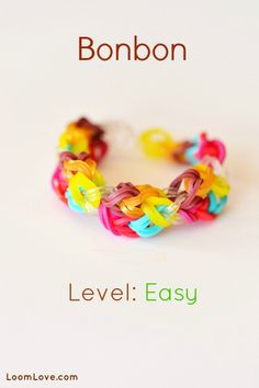 an image of a colorful bracelet with the words bonbon on it and below it