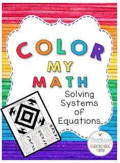 color my math book with an image of a rainbow background and the words, coloring systems for