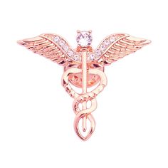 PRICES MAY VARY. ❤『MATERIAL & SIZE』❤ Alloy , Size:3.2*4.0cm/1.26*1.6In Weight:6g ❤『CADUCEUS & THE ROD OF ASCLEPIUS DESIGN』❤ The snake on the mace is a symbol of medicine and health. The mace and a pair of wings are symbols of peace ❤『NICKEL AND LEAD FREE』❤ These beautiful brooch contain absolutely no nickel or lead, making them safe for people with nickel and lead allergies. Add this great of brooch to your jewelry collection and have peace of mind every time you wear them. ❤『PERFECT GIFT』❤ Come Rod Of Asclepius, Nursing Badge, Gold Angel Wings, Medical Symbols, Nurse Doctor, Brooch Jewelry, Registered Nurse, Lapel Pin, Real Gold