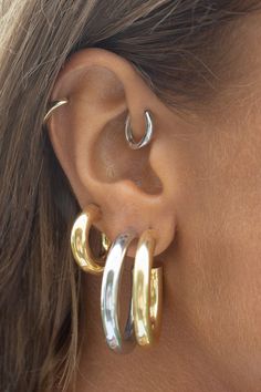 Mixed Metal Jewelry, Vintage Inspired Jewelry, Ear Jewelry