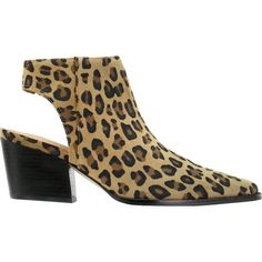 A sling back strap refreshes the look of the Odie bootie that is lifted by a leather stacked heel. Size: 6.  Color: Brown.  Gender: female.  Age Group: adult.  Pattern: cheetah. Grey Pumps, Kitten Heel Shoes, Silver Pumps, Pump Dress, Sling Back, Brown Shoe, Stacked Heel, Back Strap, Women's Pumps