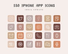 the icons are arranged in different colors and sizes